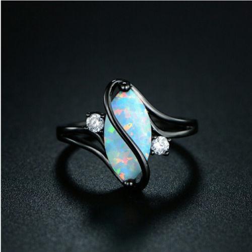 Vintage Marquise Imitation Opal Ring